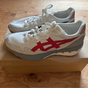 Asics White and Red Athletic Shoes